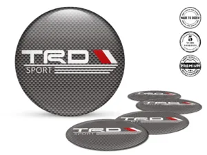 Toyota TRD Wheel Stickers Version Resin Domed Emblems